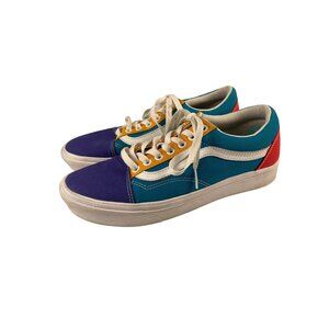 VANS Men's 7.5 Women's 9 Old Skool Comfy Cush Multicolor Blue Yellow Sneaker